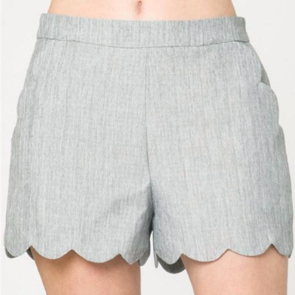 Very J Pants - Very J Scalloped Grey Shorts Size Small  BRAND NEW